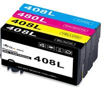 408L Cartouche D`Encre Compatible Pour Epson 408L Multipack Pour Workforce Pro Wf-C4810Dtwf Wf-C4810 (4 Paquets)