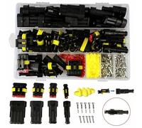 408Pcs 33Set Waterproof 1/2/3/4 Pin Car Auto Electrical Wire Connector Set Waterproof Connector Crimp Terminals