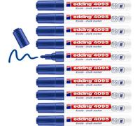 4095 Marqueur Craie Liquide - Bleu - 10 Feutres Craie Liquide - Pointe Ronde 2-3 Mm - Feutre Craie Effacable Pour Écrire Sur Les Vitres,Le Verre - Feutre Craie Ardoise Aux Couleurs Opaques