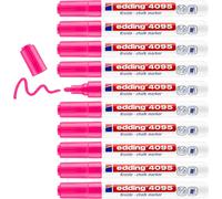 4095 Marqueur Craie Liquide - Rose Fluorescent - 10 Feutres Craie Liquide - 2-3 Mm - Feutre Craie Effacable Pour Écrire Sur Les Vitres,Le Verre - Feutre Craie Ardoise Aux Couleurs Opaques