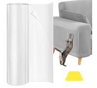 40cm*300cm Petslucent Anti Griffe Chat Canapé - Protection Canape Chat Anti Griffe, Sticker Transparent Autocollant pour Meubles Porte Mur Canapé Tapis