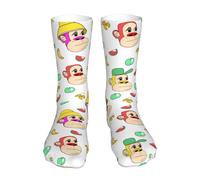 40Cm Chaussettes Drole Amusantes Chaussettes De Tennis Classiques Chausettes Chimpanzés Et Fruits Amusants Pour Bureau Affaires Décontractés