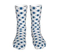 40Cm Chaussettes Mi-Mollet Amusantes Chaussettes Hautes Crew Socks Larmes Du Mauvais Œil Pour Décontractés Affaires Cyclisme