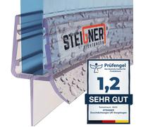 STEIGNER Joint de douche pour paroi en verre, 40cm, vitre 6/7/8mm, joint d'étanchéité PVC courbé pour les cabines de douche arrondies, UK03