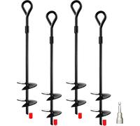 40cm Long Rust Proof Ground Anchor for Gazebo,Trampoline,Camping Tent,Swing,Carport (Double Propeller Construction)