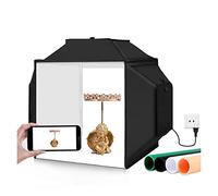 40cm Pliant 72W 5500K Studio Tente de tir boîte Souple Kit d'éclairage de Photographie avec 4 Couleurs décors LED Photo LightBox pour la Photographie en Studio