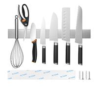 40cm Porte Couteaux Aimanté Porte Fohil 16in Couteau MagnéTique en Acier Inoxydable Blocs Couteaux Barre Aimantée Porte Couteaux Support Couteaux Aimanté très Forte Tenue et Assemblage Facile