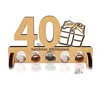 40e anniversaire cadeau en argent en bois, cadeau pour 40e anniversaire, cadeau d'argent insolite, idée de cadeau cool - pour les amis, la famille, cadeaux d'argent créatifs pour jubilé (40)