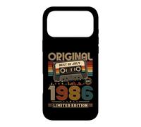 40e Anniversaire Cadeau Homme Juillet 1986 Cassette Coque pour iPhone 17 Pro Max