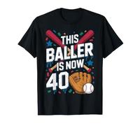 40e Anniversaire garçon Quarante Baseball Hommes T-Shirt