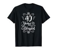 40ème Anniversaire 40 Ans béni Religieux Jésus Dieu chrétien T-Shirt