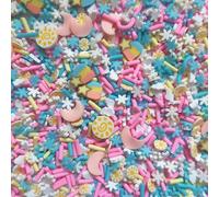 40g Mini Moon and Sun Fimo Polymer tranches Art Design Charms Supplies Slices Clay Diy Craft (Moon & Sun)