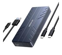 40Gbps M.2 NVMe Enclosure with Cooling Fan,Thunderbolt SSD Enclosure for M1 Pro/Max Mac,MOKiN Aluminum M.2 Enclosure Support M/B+M Key Size 2280/2260/2242 Compatible with Thunderbolt 3/4/USB4/3.2/3.1