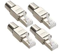 40GIG Lot de 4 connecteurs IDC RJ45 pour câble solide Cat6a sans outil Clip en plastique