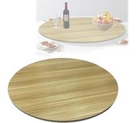 40in Grand Plateau Tournant Lazy Susan pour Dessus De Table, Plateau De Service Rotatif en Bois avec Base Silencieuse, Assiette De Service De Table à Manger Ronde P, White, 90cm/36inch