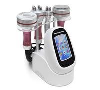 40K 4 en 1 Appareil de mise en forme du corps Rf Radio Fréquence Tripolaire 4 Polaire Cavitation Vacuum Device Perte de poids Enlever les rides Elitzia ETZX001（Rouge Poignée Métallique）