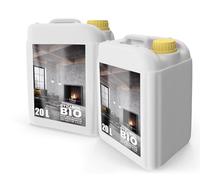 40L Bioéthanol Premium 96,6% Pur - 2x20 litres de Carburant Écologique pour Cheminée à Éthanol, Combustion Propre, sans Fumée, Flamme Vive et Stable (Inodore)