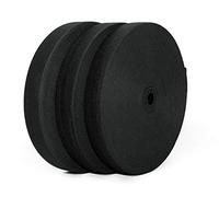 40M Bande élastiques de couture, bande élastique plate, bande élastique large, large bande élastique plate, bande élastique blanche, tissu élastique à coudre, bandes à coudre (40 m x 15 mm) Noir
