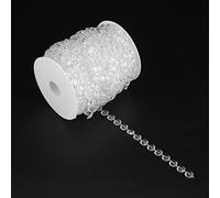 40M Collier de, 99Ft 30M Guirlande Diamant Acrylique Cristal Perle Perles en Plastique Rideau Fête De Mariage DIY Décor Rouleau à Ruban Rideaux Décoration Chaîne Ficelle pour (Type 3)