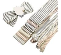 40mm 10mm Double Colors Stripe Satin Ribbons DIY Bowknot Cotton Ribbon Handmade Tape Garment Accessories Riband 12 Yard(Burgundy,40mm)