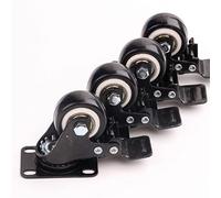 40mm 50KG Heavy Duty Swivel Castor Furniture Casters Office Sofa Brake Furniture Hardware Wheels 4Pcs/Set Casters