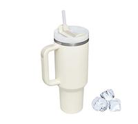 40oz Mug Isotherme avec Poignée, Tasse Isolée de Voyage à Café En Acier Inoxydable, Double Isolée Sous Vide avec Couvercle Et Pailles, Bouteille d'Eau Thermos Pour Café Chaud Et Froid