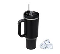 40oz Mug Isotherme avec Poignée, Tasse Isolée de Voyage à Café En Acier Inoxydable, Double Isolée Sous Vide avec Couvercle Et Pailles, Bouteille d'Eau Thermos Pour Café Chaud Et Froid