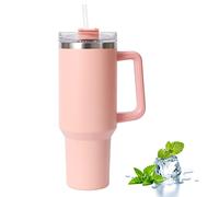 40oz Mug Isotherme avec Poignée, Tasse Isolée de Voyage à Café En Acier Inoxydable, Double Isolée Sous Vide avec Couvercle Et Pailles, Bouteille d'Eau Thermos Pour Café Chaud Et Froid
