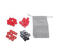 40pcs à 6 Siares avec un Sac de Rangement, un Ensemble de Dés Transparent en Acrylique adapté aux Jeux de société, aux Jeux de Dés, aux Jeux de Mathématiques et aux Jeux