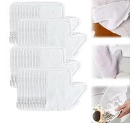 40pcs Blanc Microfibre poussière Chiffon Gants, Multi - Usage Lavable Gants de dépoussiérage, Non - tissé essuie - Chaussures Serviette Chaussures poussière Chiffon Doux essuie