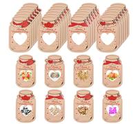 40pcs Carte de Saint Valentin, 14x8,5cm Carte d'Échange de Saint Valentin avec Sacs Fermeture Éclair Points Adhésifs Cartes Saint-Valentin Pot Bonbons pour Filles Garçons (Bonbons Exclus)