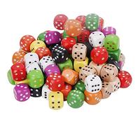 40PCS Dés en Bois,Dés Coloré,Dés à Jouer Ensemble Dés Six Côtés Durable Dés Bois Intérieur Extérieur Jeux de Société pour Adultes Et Famille pour Jouer à des Jeux comme Tenzi,Farkle,Yahtzee