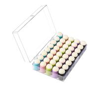 40Pcs Doigt Éponge Dauber Ensemble 3.2x1.8cm Peinture Éponge Daubers avec Boîte De Rangement PVC pour Étalage Teinture Mélange et Coloration (multicolore)