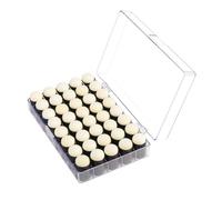 40Pcs Doigt Éponge Dauber Ensemble 3.2x1.8cm Peinture Éponge Daubers avec Boîte De Rangement PVC pour Étalage Teinture Mélange et Coloration (BLACK)
