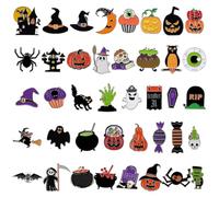 40pcs Épingles d'Halloween, Chapeau de Sorcière Crâne Effrayant Fantôme Citrouille Chat Noir Chauve-Souris Alliage Zinc d'Halloween Broches Épinglettes Drôles pour Sac à Dos Veste Vêtements
