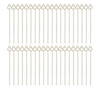 40pcs Flower Card Holder Stick, 15cm Alloy Gold Cone Shaped Floral Card Holder Floral Picks for Flower Arrangement, Wedding, Party