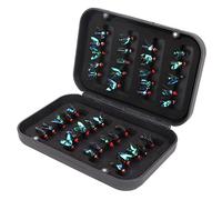 40pcs Fly Fishing Lures appâts, Faux Mouche kit de pêche Mouche High Carbon Acier Hook Dry Wet Lures Appâts avec boîte de Rangement pour la pêche à la Truite
