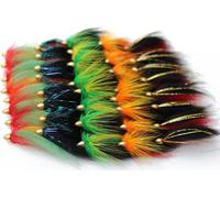 40pcs Fly Fishing Lures Cone Shape With 5 Designs For Salmon Trout Rainbow Trout
