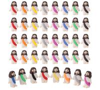 40pcs Jouets de Figurine Jésus, 3 x 1,5 x 3,5 cm Mini Jésus Christ Statue Figurines Miniatures de Jésus pour Les Enfants Fête Religieuse École du Dimanche Artisanat Cadeaux de Baptême