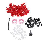 40PCS Mamelons D'abreuvement De Poulet, Abreuvoir Automatique De Mamelon De Volaille, Abreuvoir De Mamelon Rouge en Acier Plastique avec Foret Et Clé, pour Mangeoires À Seaux