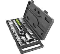 40Pcs Mechanics Tools Kit Carbon Steel Easy Storage Socket Set for Home Factory Repair Maintenance