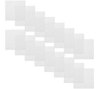 40pcs Plastic Mesh Sheet - 8x8cm Mesh Canvas Sheet for Bag Making And Embroidery - 6 Count White Square Plastic Grid for Cross Stitch Crafts Patchwork