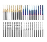 40pcs Twotrees Four Milling Cutter Combination Set End Mills CNC Router Bits for Laser Engraver (en anglais)