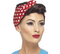 40s Marron Perruque + Foulard Femmes Rosie Accessoire Déguisement