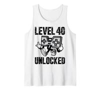 40th Birthday Anniversary 40 Years Gamers Niveau 40 débloqué Débardeur