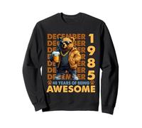 40th Birthday Bear Legends December 1985 40 Years Old Mens Sweatshirt
