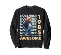 40th Birthday Bear Legends November 1985 40 Years Old Mens Sweatshirt