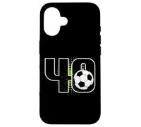 40th Birthday Boy Soccer Player Football 40 Years Old Coque pour iPhone 16