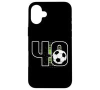 40th Birthday Boy Soccer Player Football 40 Years Old Coque pour iPhone 16 Plus