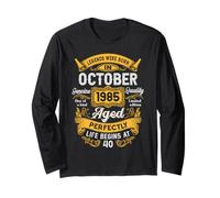 40th Birthday The Real Legends October 1985 40 Years Old Men Manche Longue